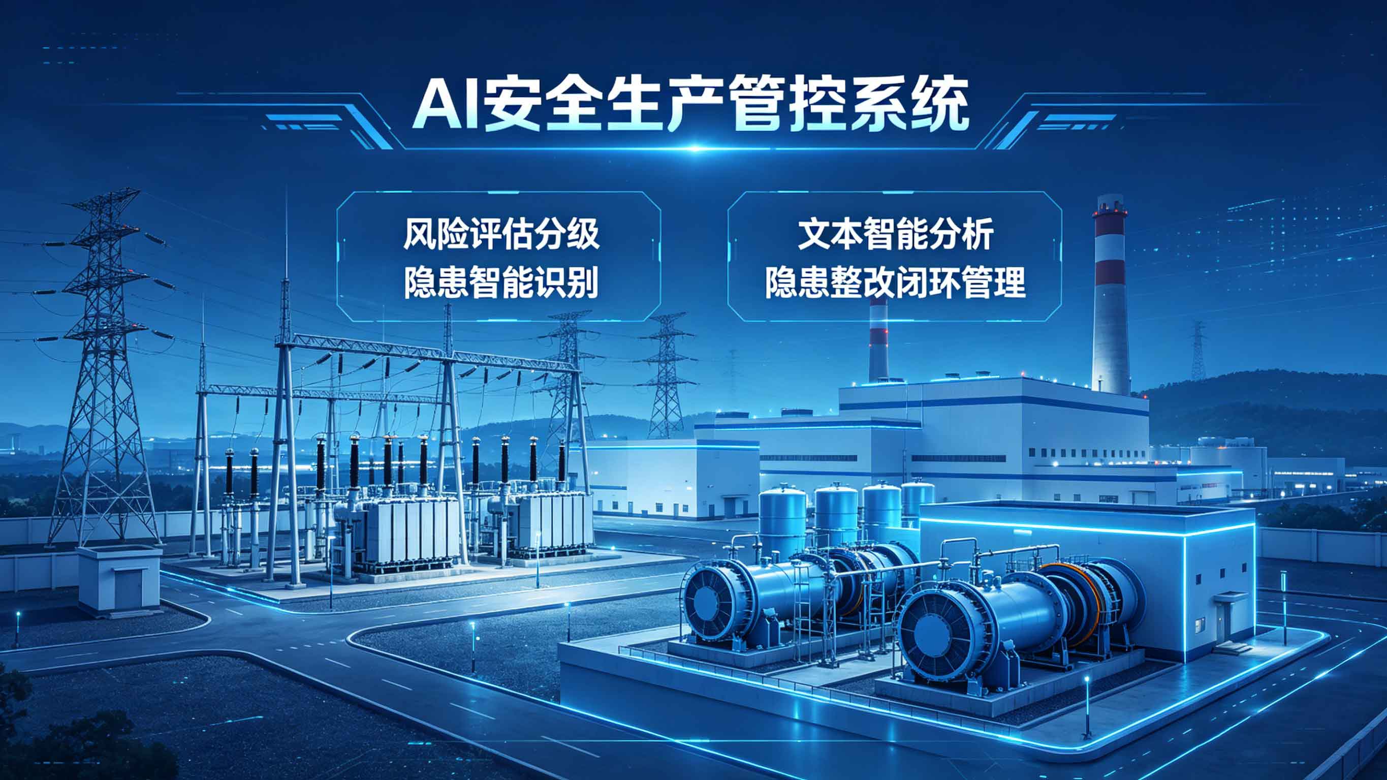AI安全生产管控系统示意图